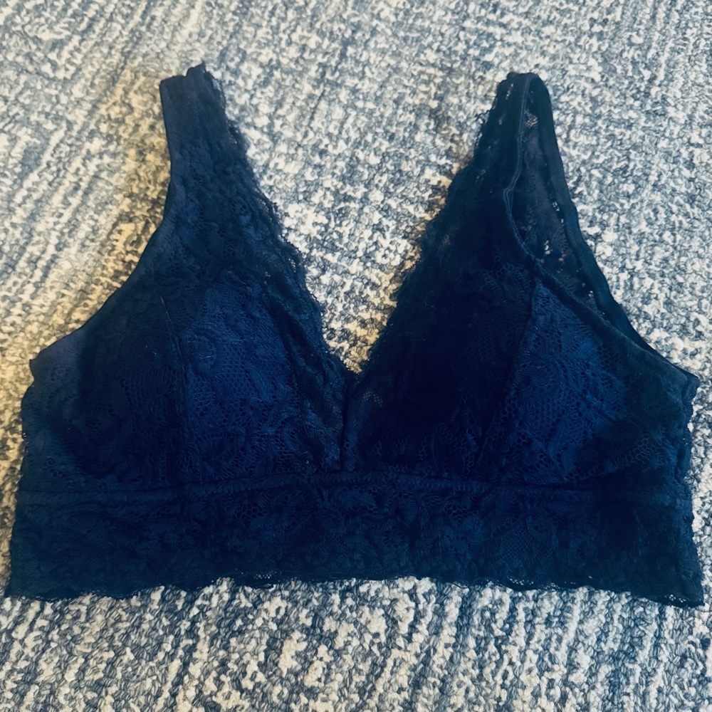 Navy Lace Bralette - Sz:L